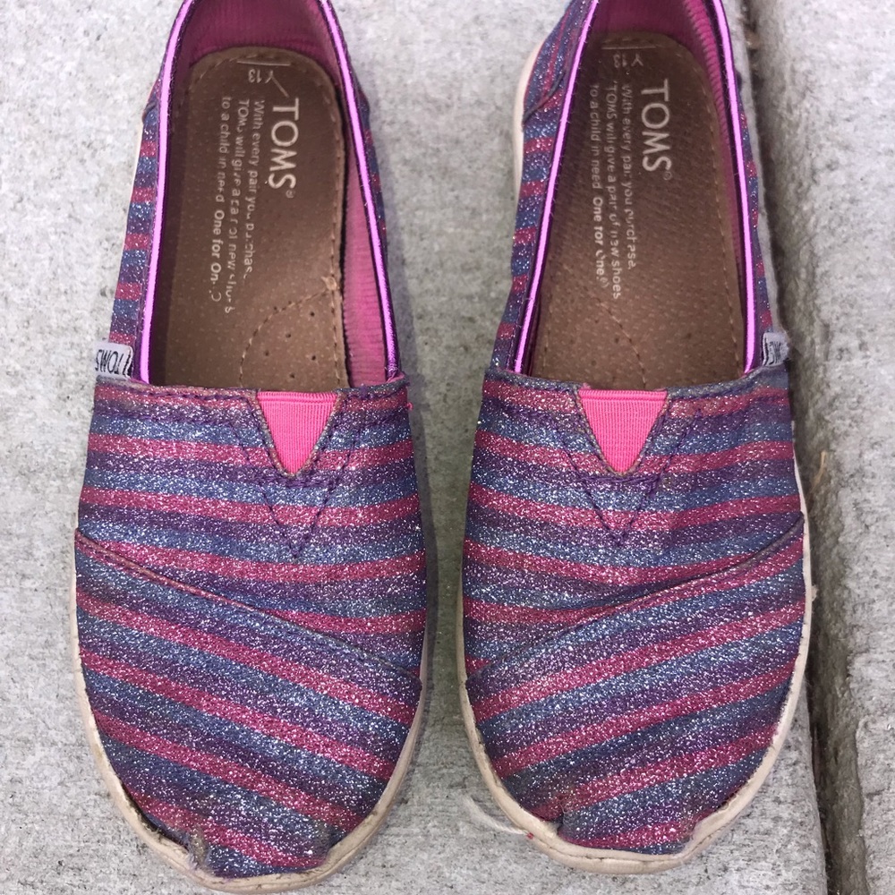 Toms glitter sparkle girls size 13